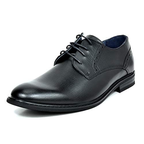 Bruno Marc Mens Classic Dress Oxfords Business Derby Shoes, Black - 7 Wide (PRINCEWIDE-16)