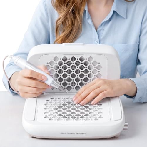 Foldable Nail Dust Collector - 14700RPM RPM Dual Fans Adjustable Speed