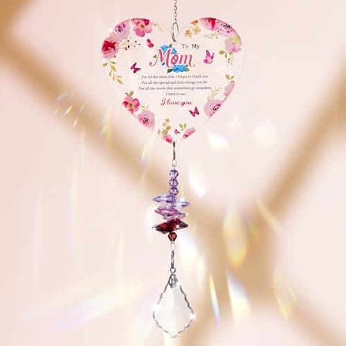 Gifts for Mom from Daughter Son, Crystal Suncatcher Mom Gift,Christmas Mothers Gifts and Mothers Day. Birthday Gift for Mom Mother.