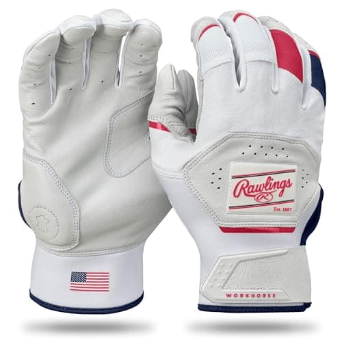 Rawlings | Adult Workhorse Baseball Batting Gloves | USA | MED