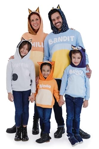 Bluey Bingo Toddler Boys Fleece Matching Family Pullover Hoodie 3T