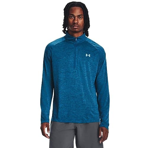 Under Armour Mens Tech 2.0 1/2 Zip-Up T-Shirt , (426) Varsity Blue / / Blizzard , Medium