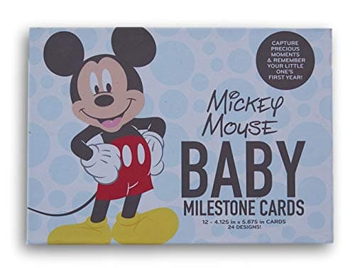 Disney Boys Baby Monthly Milestone Cards, Photo Prop Belly Stickers, Mickey Mouse, No Size, One Size