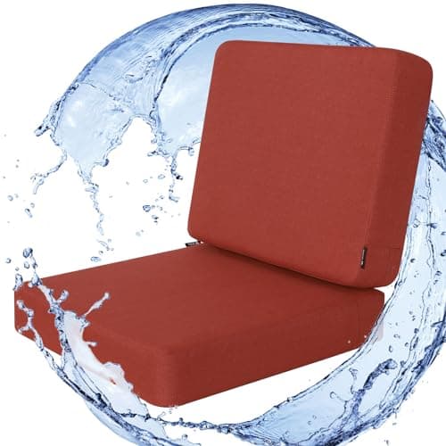 Favoyard Outdoor Deep Seat Cushion Set, 19 x 19 Inch, Red