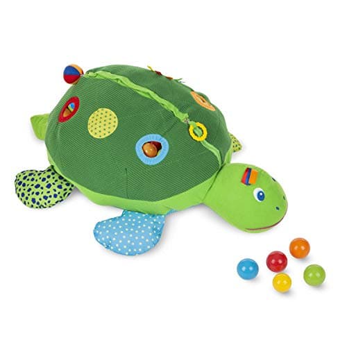 Melissa & Doug Kids Turtle Ball Pit with 60 Balls, Green