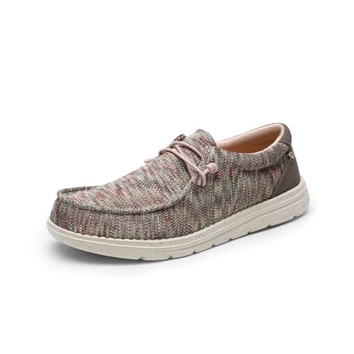 Bruno Marc Women’s Slip-on Loafers Casual Shoes,Size 7,Grey Pink,SBLS225W