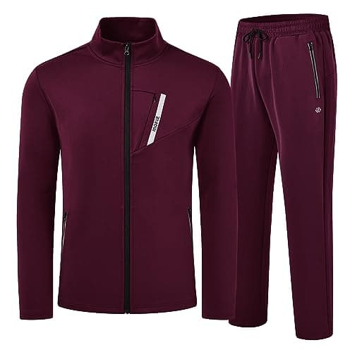 MoFiz Mens Tracksuit Jogging Sports Sweatsuit Comfortable Outfits Casual Athletic Pants Full zip Jacket 2 Piece