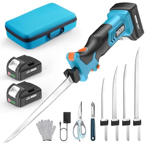 Seesii Cordless Electric Fillet Knife with 4 Blades for Fishing Filleting