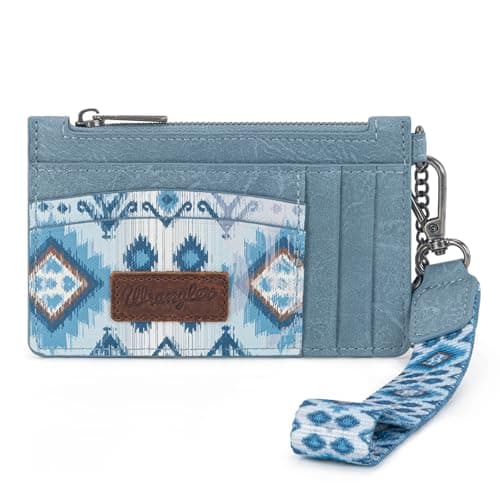 Montana West X Wrangler Aztec Wallet Card Holder Small Wallets Woman Slim Wristlet Keychain Wallet, Card Cases & Money Organizers Ladies Female with Coin Purse