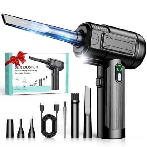 Compressed Air Duster, 130000RPM Rechargeable Electric Air Blower Cordless