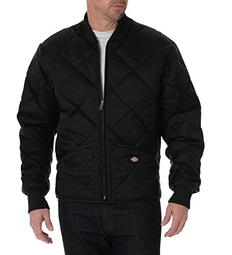 Dickies Men's Diamond Quilted Nylon Jacket, Black, Small