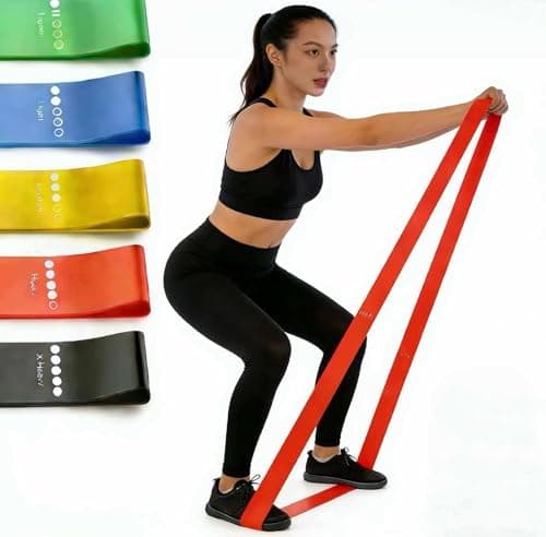 Resistance Band Fitness Set, Multi-Functional Home Workout Bands, Exercise Equipment for Strength Training, Yoga & Pilates, Unisex