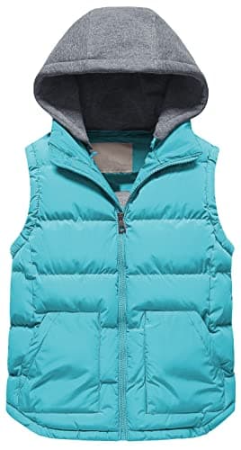 Pursky Big Boy's Sleeveless Warm Waistcoat Vest Casual Coat Fall Winter Outwear With Pocket Blue 8