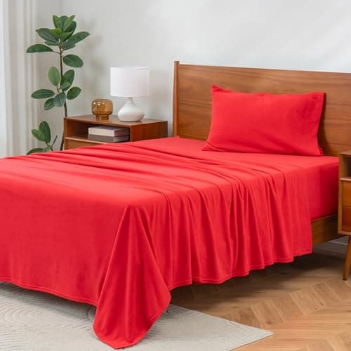 Berkshire Blanket Luxury Soft Microfleece Twin Sheet Set, Warm and Durable, All Season Sheet (Twin, Lollipop)