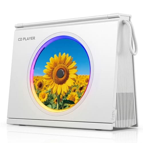 Gueray Portable CD Player Bluetooth 5.3, Hi-Fi Speaker,4000mAh Battery