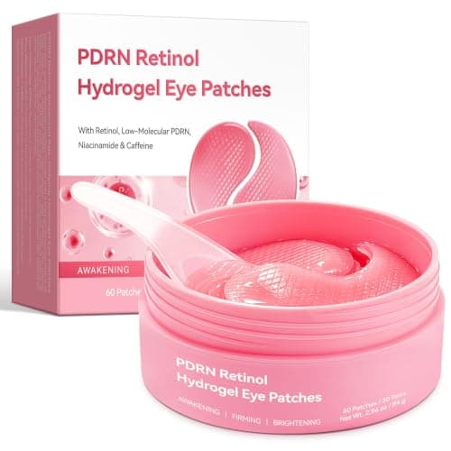 PDRN Retinol Hydrogel Eye Patches for Dark Circles & Puffiness - 30 Pairs