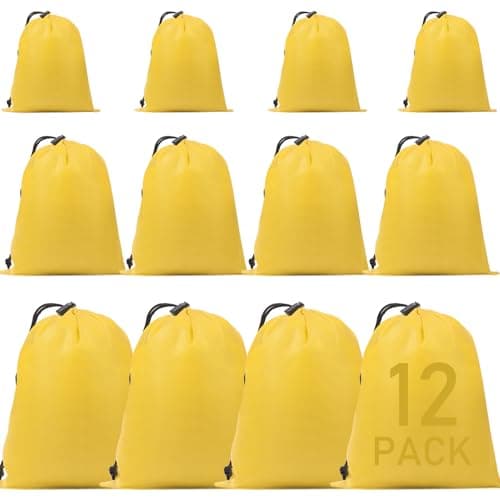 iMucci 12Pcs Drawstring Bag sack Nylon Bag ditty bag for Gym Traveling, Hiking, Yoga, Shopping