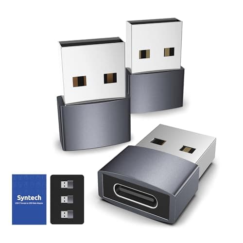 Syntech USB C to USB Adapter 3-Pack, Female to Male Converter, Aluminum