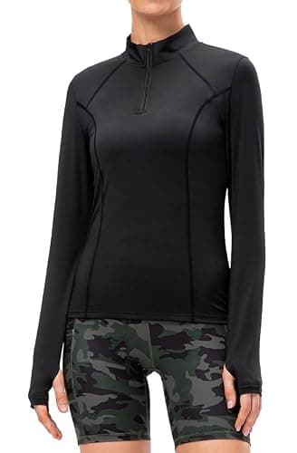 LEICHR Women's Long Sleeve Shirts Pullover Workout Compression Shirts