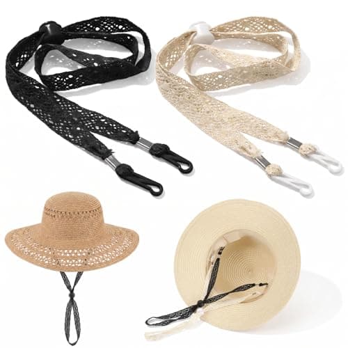Mabor 2Pcs Hat Straps for Wind, Chin Straps for Hats, Adjustable Chin Cord