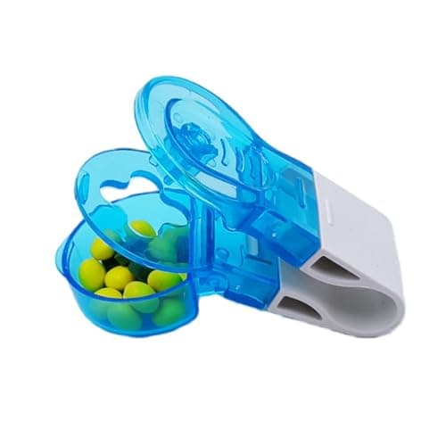 Deep Blue Plastic Pill Popper Device Extracts Medication from Blister Pack Without Finger Contact – Portable Travel Size Small Container for Elderly Arthritic Hands