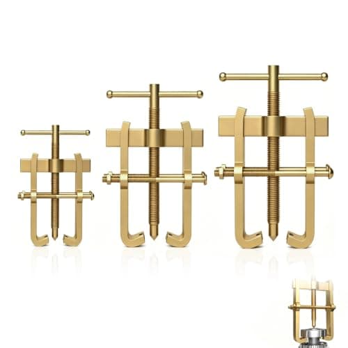 SJVMNZL 2 Jaw Puller Bearing Puller Set, 3''4''6''Heavy Duty Adjustable Gear Puller Kit with Thickened Screw Rod, Anti-Slip T Handle, Pulley Flywheel Bearing Removal Tool for Automotive Repair