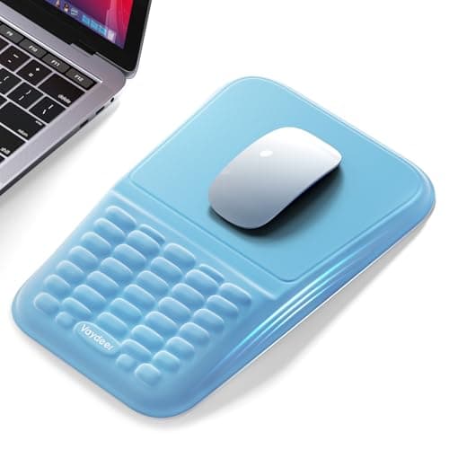 Vaydeer Ergonomic Mouse Pad with Wrist Rest – Memory Foam Mouse Pad with Wrist Support & Massage Bulge, Non-Slip PU Base, Relieves Carpal Tunnel Pain – Ideal Mouse Wrist Rest for Office & Home (Blue)