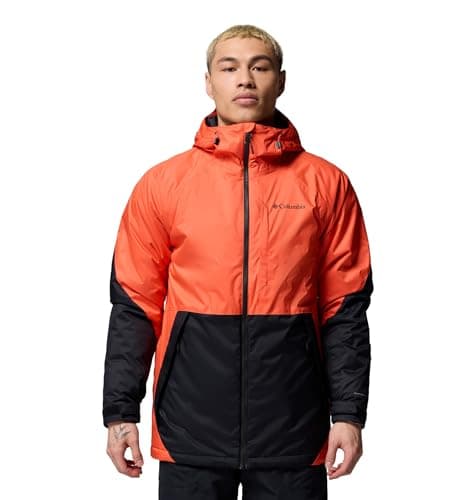 Columbia Mens Snowy Summit Jacket, Zing/Black, 5X
