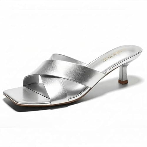 SKETOE Womens Kitten Heels Open Toe Short Heels Sandals for Women Fashion Party Dress Low Heels Sandals