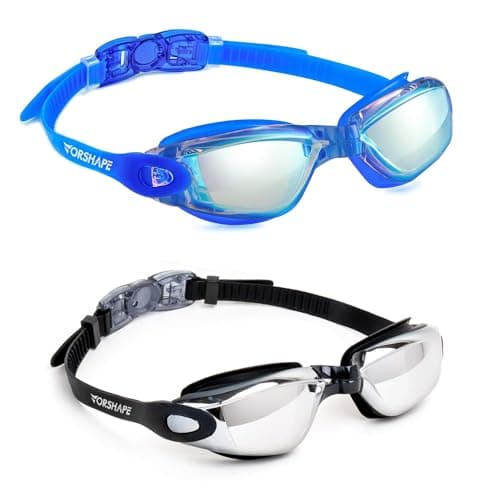 Vorshape 2 Pack Swim Goggles Adult, Anti-Fog UV Protection Leak-Proof Pool Swimming Gogglesfor Men Women﻿
