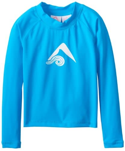 Kanu Surf Girl's Keri UPF 50+ Long Sleeve Rashguard, Blue, 2T