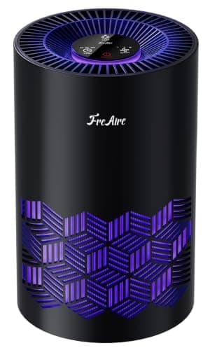 FreAire Air Purifiers for Bedroom Up to 1086 Ft², KN6391RGB, Black