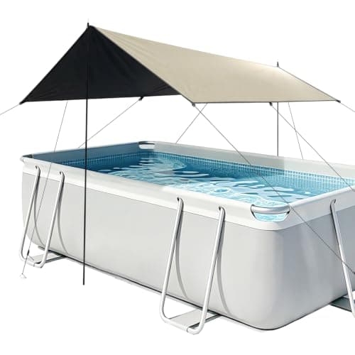 Apipi 10x10ft Large Cover Above Ground Pool Shade Kit