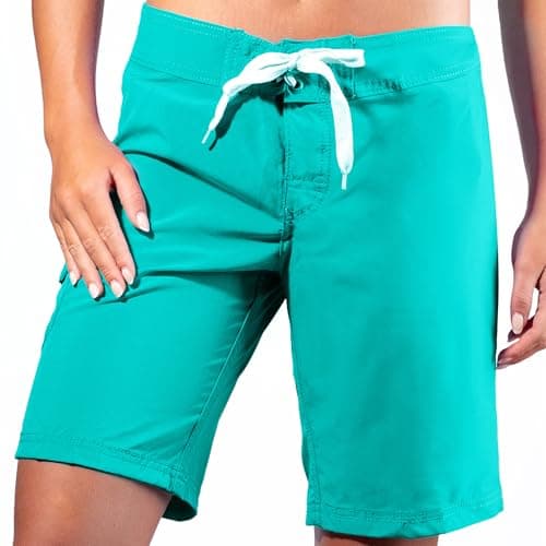 Kanu Surf Women's Plus-Size Marina Solid Stretch Boardshort, Lagoon, 3X