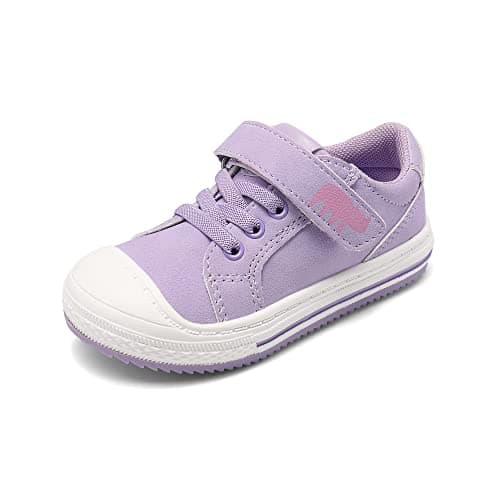 DREAM PAIRS Toddler Sneakers Boys Girls Casual Shoes Kids Storybook Lightweight Walking Skate Shoes,Size 4 Toddler,Light Purple,SDFS222K