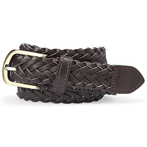 The Children's Place boys Braided Belt, Brown, 8 16 US
