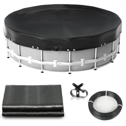 15ft Round Pool Covers for Above Ground Pools, 600D Thicker Winter Cover