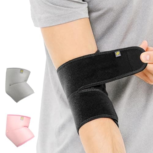 Bracoo Elbow Brace for Tendonitis Tennis Elbow Sleeve Wrap Support, Black