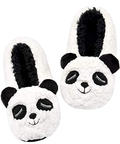 Womens Panda Slipper Socks With Non Skid Bottoms, Cute Cartoon Gift for Adults