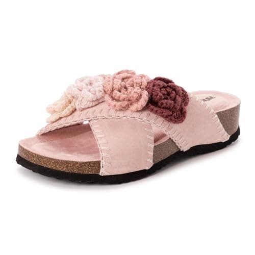 MUK LUKS Women's Penelope Sandal, Blush, 6
