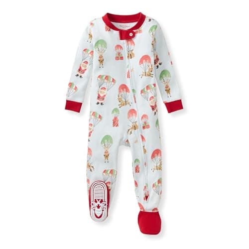 Burt's Bees Baby Baby Girls Pajamas, One-Piece Footed Sleeper PJs, Non-Slip Snug Fit for Infants 12, 18, and 24 Months