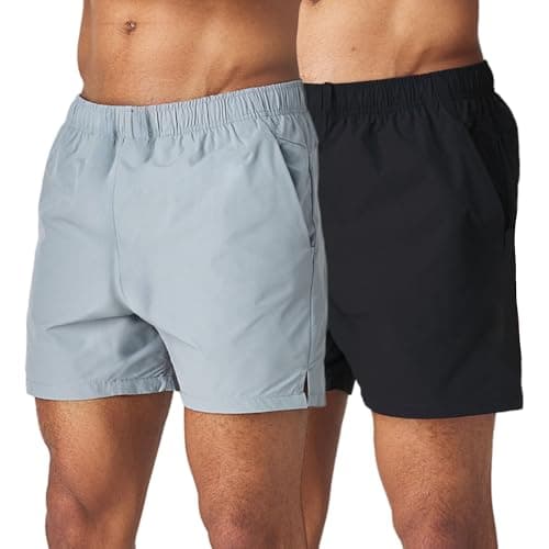 Ultra Performance Men's 5 Inch Swim Trunk's with Liner 2 Pack Mens Stretch Quick Dry Beach Shorts Swimming Trunks & Bathing Suits for Men