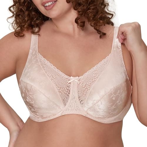 PLAYTEX Womens Secrets Love My Curves Signature Floral Underwire Full Coverage Us4422 Bras, Sandshell, 38DD US