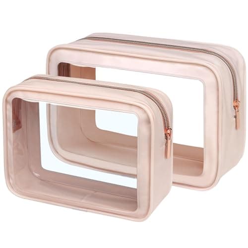 PACKISM Clear Makeup Bag - 1 Medium for Carry-on 1 Large Checked Luggage