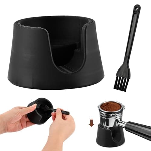 Coffee Tamper Base for Espresso ES601/ES701 Compatible Handheld Portafilter Support Stand Improves Tamping Stability and Extraction(COLOR:black)