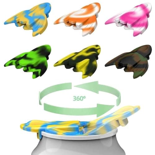 6 Pack Silicone Soda Can Lids, Reusable Can Covers, Foreign Object Barrier, Easy Clean Drink Identifier Lid, BPA-Free, Fit 2.1 Inch Standard Cans for Coke Beer Juice（Non-Leak Proof Design）