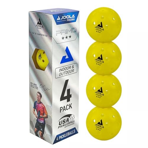 JOOLA Primo Pickleball Balls - Tournament Indoor and Outdoor Balls - USAPA Approved - Ideally Weighted and Precision Crafted 40 Hole Design Official Size