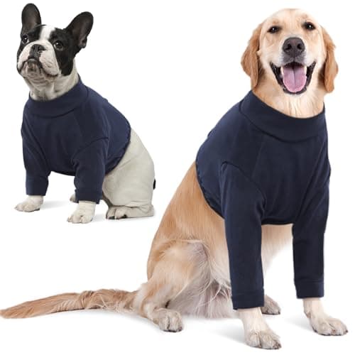 IDOMIK Dog Recovery Suit, Dog Surgery Recovery Suit Front Legs, Comfy Joint Leg Sleeves After Surgery, Elbow Braces Protector for Leg Injuries & Joint Pain, Cone Collar Alternatives,Navy,M