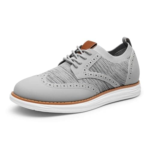 Bruno Marc Men's Mesh Sneakers Oxfords Lace-up Lightweight Casual Shoes,Size 8,8-Grey,SBOX2408M