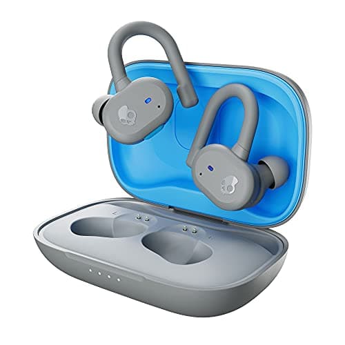 Skullcandy Push Active True Wireless in-Ear Bluetooth Earbud, Use with iPhone and Android with Charging Case and Mic, Great for Gym, Sports, and Gaming, IP55 Water, Dust Resistant - Grey/Blue